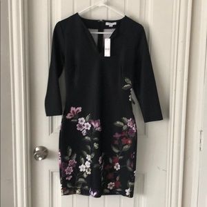 Black dress with flowers